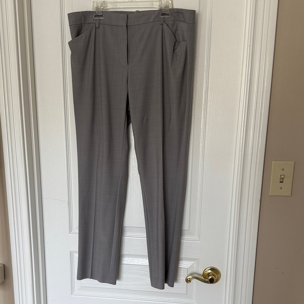 Women's Theory Classic Gray Crop Pant Trousers Size 10